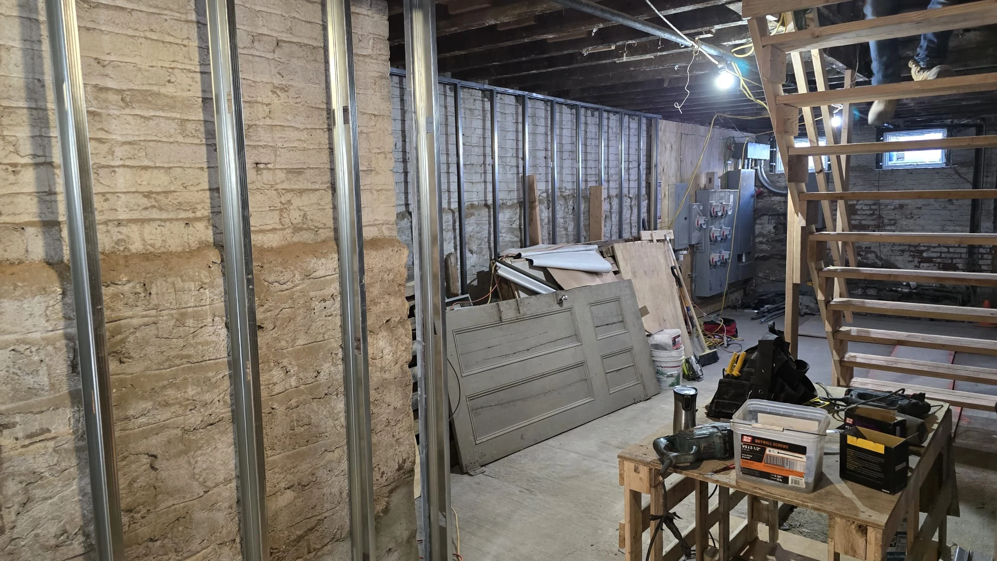 Basement Renovation — Steel Stud & Spray Foam Framing