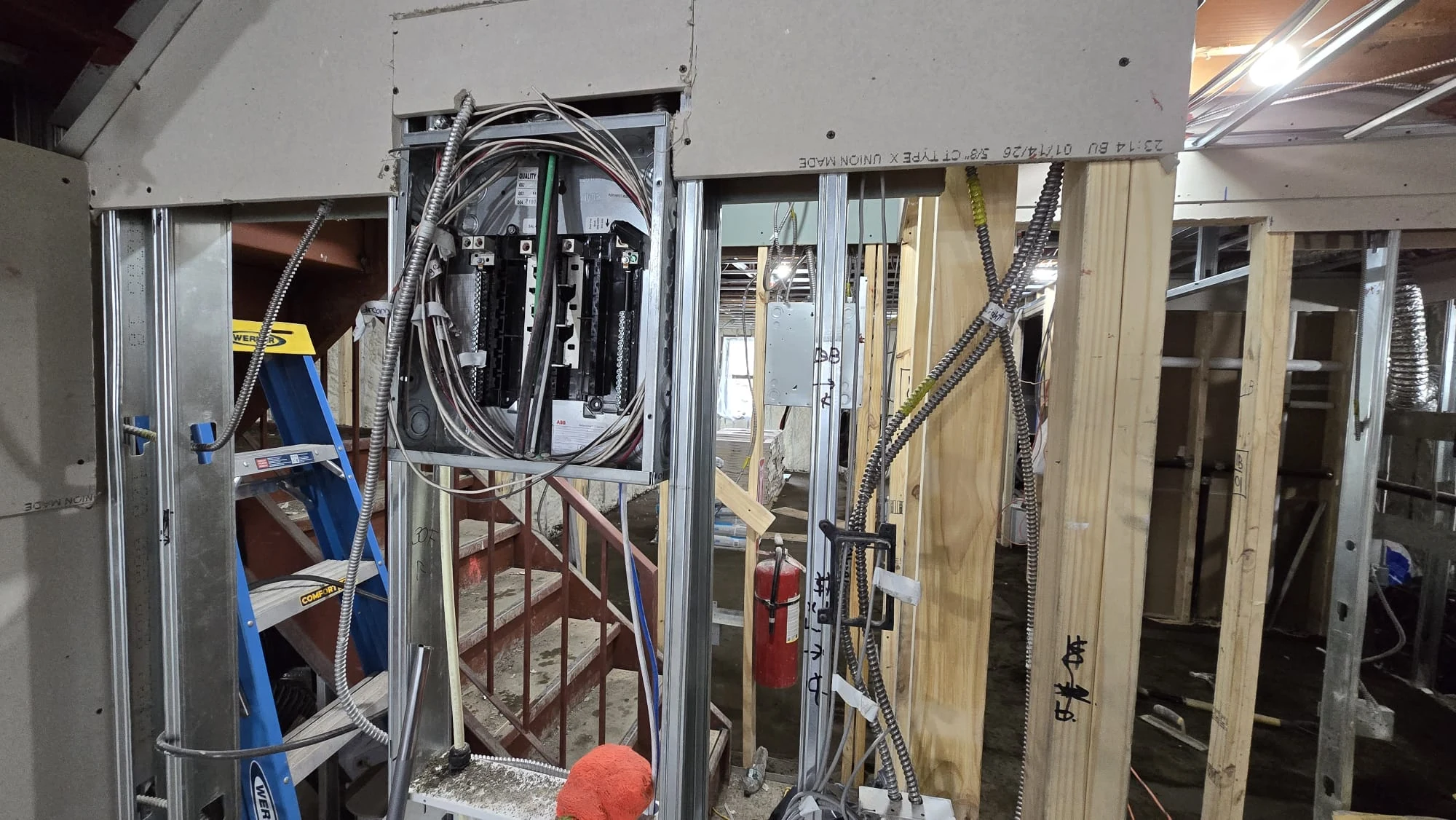 Electrical Panel in Steel Stud Framing