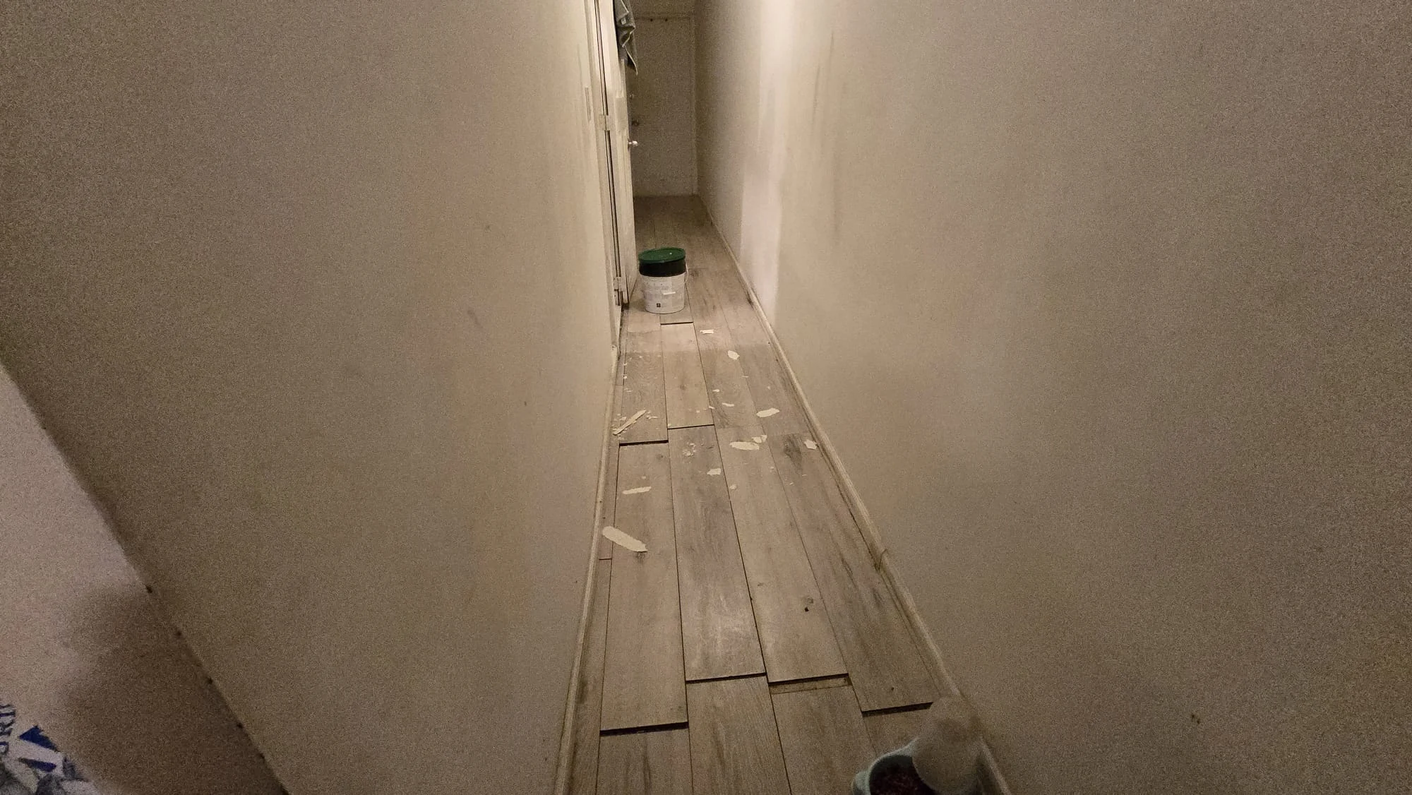 Hallway Floor Tile Installation