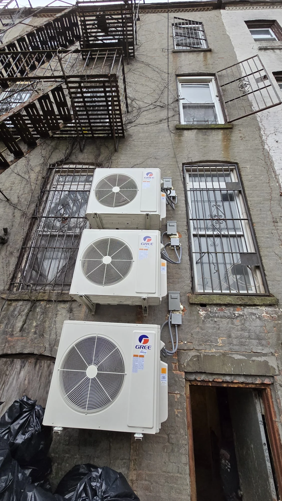 HVAC inspection — exterior condenser units