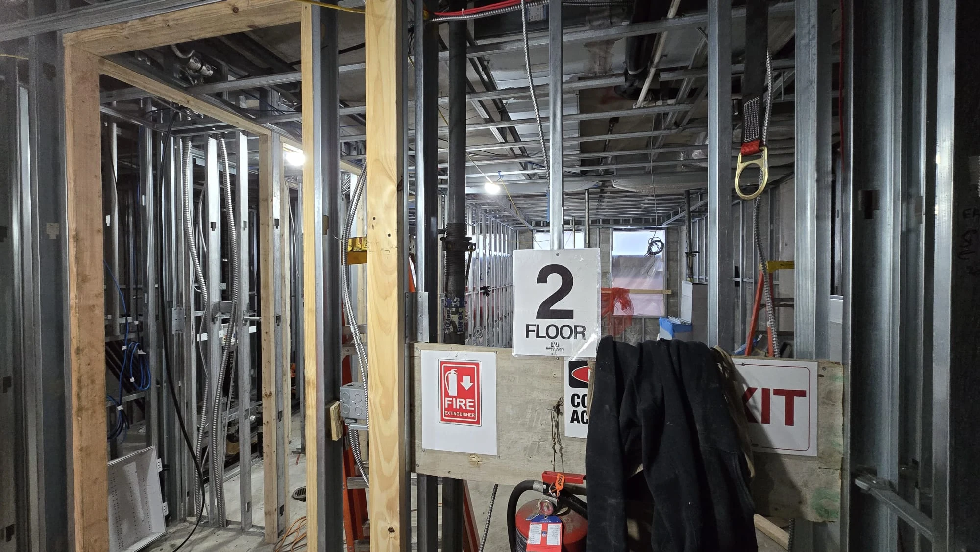 New Construction — Second Floor Steel & Wood Framing