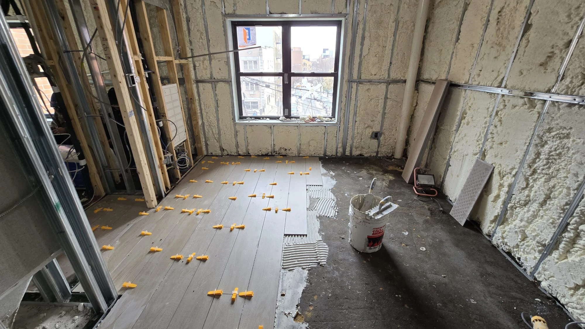 New Construction — Tile Installation & Spray Foam